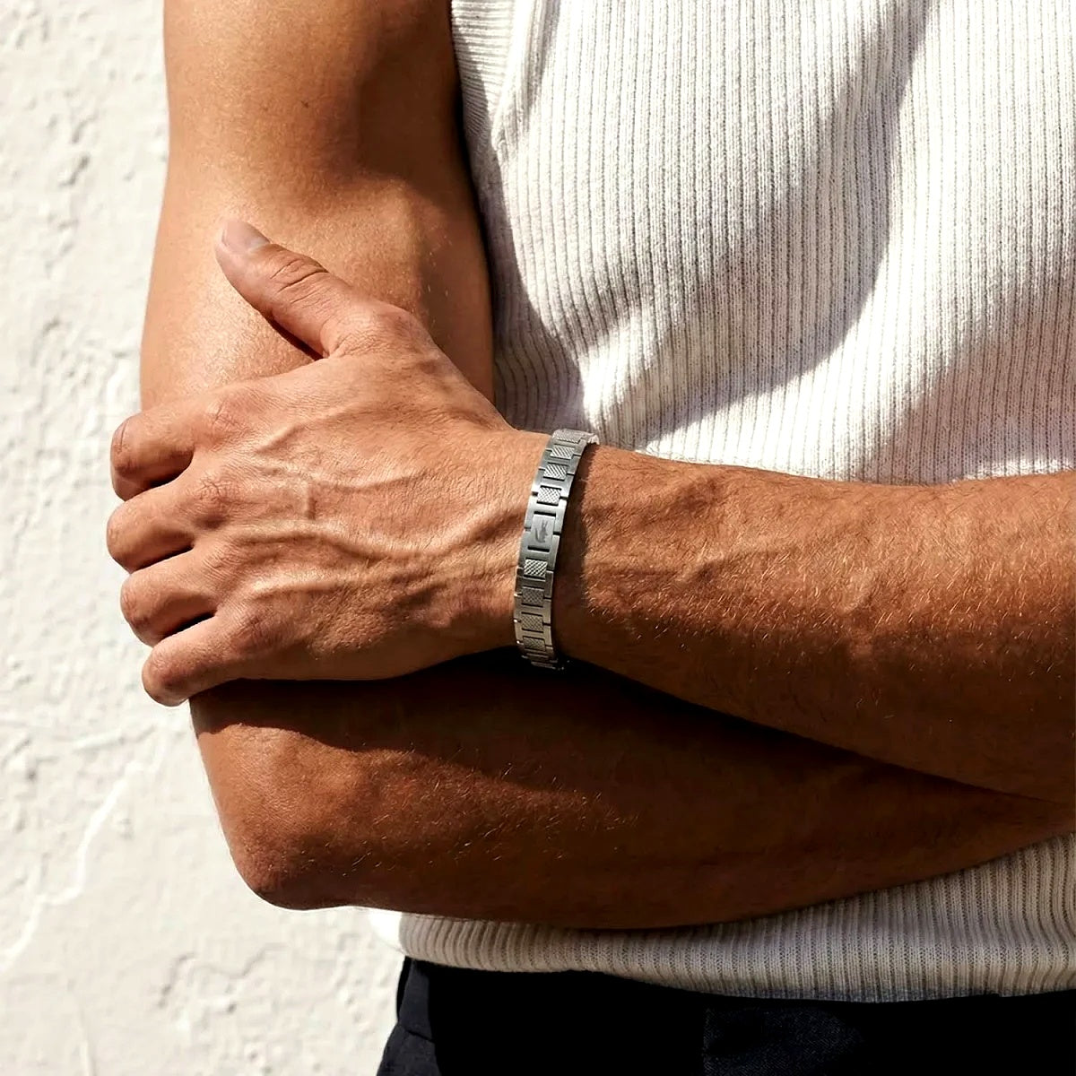 Pulsera Metropole Plateada Acero Inoxidable