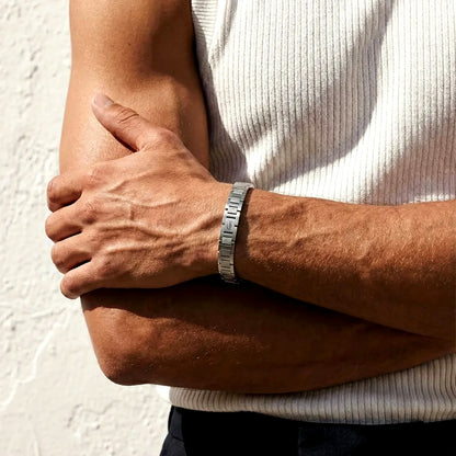 Pulsera Metropole Plateada Acero Inoxidable